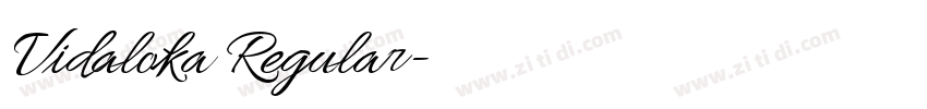Vidaloka Regular字体转换